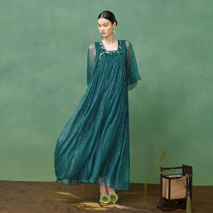 Embroidered French Style Two-Piece Dress