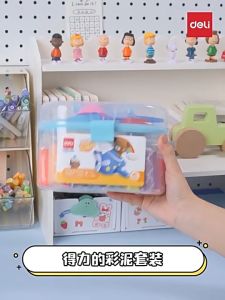 24 Colored Clay + 2 Safe Clay Tools + 6 Sand Models DIY Toys: A Gift Box for Students and Children