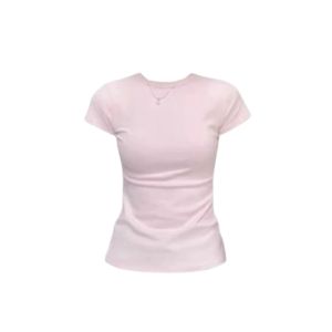 YUEZHONGWEI | American Style Short Sleeve Round Neck T-Shirt Women Summer New Slim Fit Pure Color Basic Top Korean Commute Style Pure Color