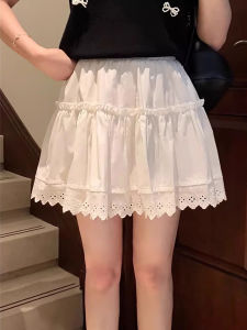 Váy Ngắn Chữ a Màu Trắng Phong Cách Ballet Cho Nữ Mùa Hè Viền Gỗ Ngọt Ngào Váy Ngắn Cỡ Nhỏ Váy Ngắn Cỡ Lớn Váy Ngắn Cỡ Lớn