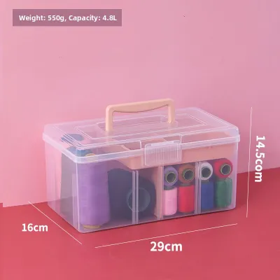Portable Sewing Needle Thread Box Home Use Hand Sewing Tool Multi Functional Storage Box Small Box for DIY Fabric Crafts