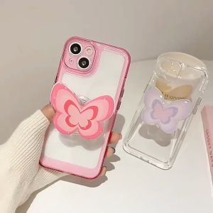 Raimondo Braket Kupu-kupu Warna-warni Desktop Lem Jatuh Braket Kantung Udara Transparan Ponsel