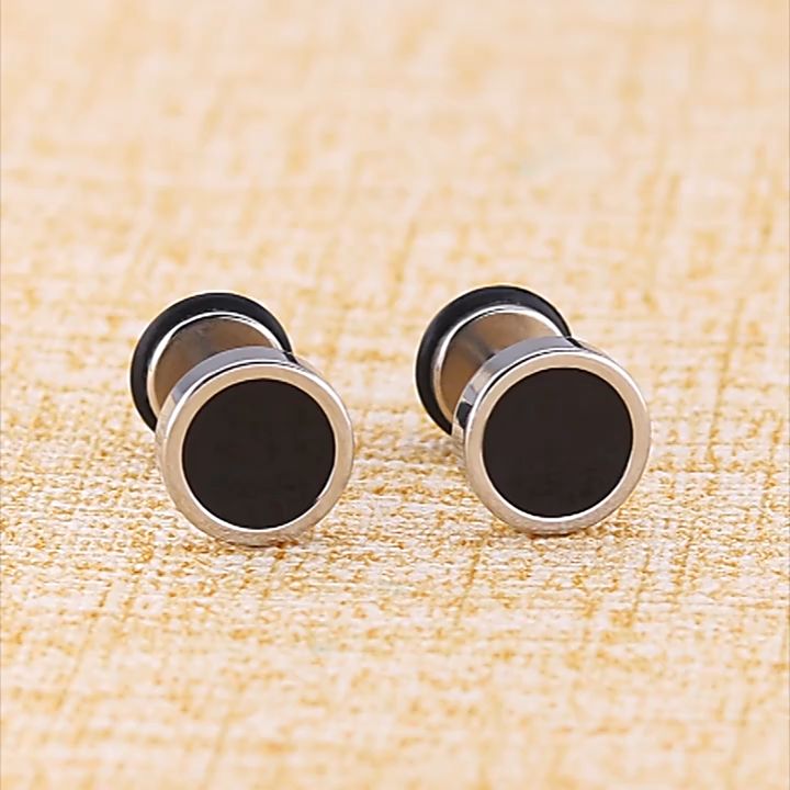 Cool Pentagram Stainless Steel Stud Earrings for Men Available in 5 Colors