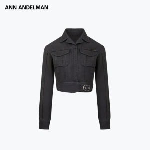 ANN ANDELMAN | Stylish Waist Cinching Washed Denim Jacket