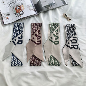 Bench Small Silk Scarf Thin Narrow Long Hair Band Ribbon Easiest for Match Decorative Scarf South Korea Retro Tied Wrap Scarf for Women