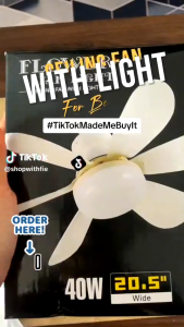 3 Color Ceiling Fan Light 3-Speeds Led Bulb Lights for Bedroom Study bathroom Cabinet with Remote Control