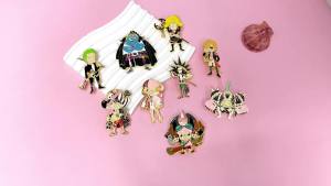 Bandai | Anime Inspired Pirate Crew Enamel Pins Cute Character Lapel Brooches Collectible Hard Enamel Badges for Backpack Fans Gift