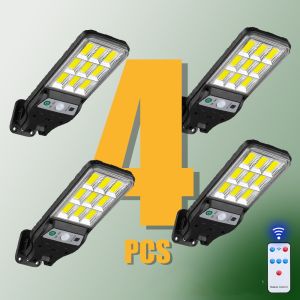 Powerful LED Solar Outdoor Led Courtyard Wall Lamp 3 Modes Human Body Induction Garden Terrace Garage Door Street Lighting