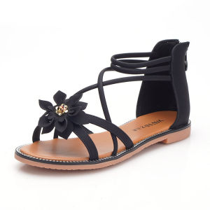 Travel Sandals Flat Heel Roman Flower Fairy Wind Bohemian Ethnicity Zuse 35-40 Art Elements Casual Slip-On Womens Shoes