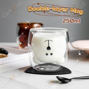 Creative Cute Bear Double-layer Mug: A Perfect Christmas Gift