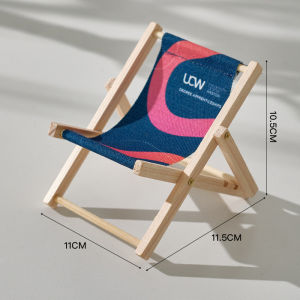 Folding phone holder cute beach chair small furniture photography props desktop mini ornaments