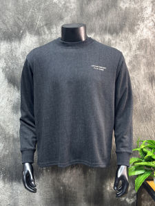 Áo Nỉ Cổ Tròn in Chữ Phong Cách Mỹ Cổ Điển Rộng Rãi Dài Tay Mùa Xuân Thu Mới Cho Nam Áo Thun Thường Ngày Đa Năng