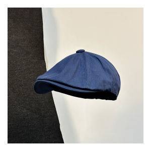 หมวกเด็กส่งหนังสือพิมพ์สไตล์ย้อนยุคสำหรับทั้งชายและหญิง หมวกเบเรียลสีพื้น สไตล์อังกฤษ ทรงสั้น หมวกผ้าฝ้าย หมวกแฟชั่นฤดูใบไม้ผลิ