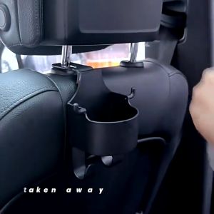 ที่วางแก้วน้ํา ตะขอแขวนที่วางแก้วน้ํา ติดพนักพิงศีรษะ อุปกรณ์เสริมในรถยนต์ สําหรับกระเป๋าถือ 1 ชิ้น