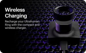 Ultrahuman Ring AIR Charger – Fast USB-C Wireless Dock 2-Hour Quick Charge Portable Smart Ring Charger for Fitness & Sleep Tracker (Ring Not Included Travel Pouch)