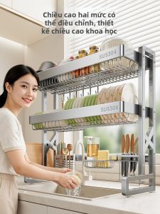 MEICHUWUYU | Storage And Drip Dry Kitchen Sink Rack 304 Stainless Steel