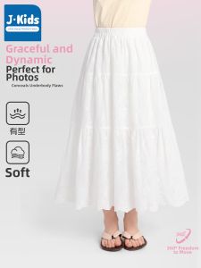 JKIDS | Floral Embroidered Half-length Girl Skirt