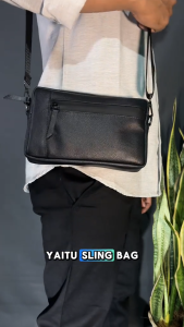 Kanasaku Luxor Black Clutch handbag Kulit Sapi Asli Waterproof Leather