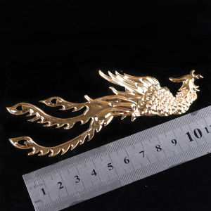 Duole Handmade Crystal AB Epoxy Decoration Metal Computer Chip Xi Dragon and Phoenix Phone Case Ashtray Decoration