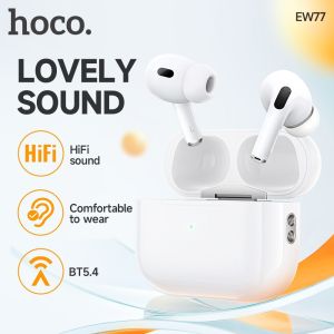 HOCO EW77 TWS ชุดหูฟังไร้สาย True หูฟังบลูทูธ Bluetooth5.4 พร้อมไมโครโฟนหูฟังชนิดใส่ในหูกีฬาหูฟังสเตอริโอสำหรับสมาร์ทโฟนทุกรุ่น