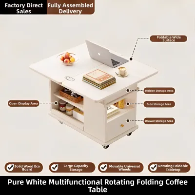 OYIla | Lift Adjustable Foldable Rotatable Mobile Dual-use Coffee Table