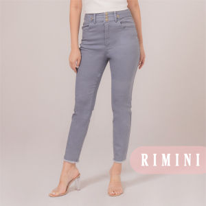 RIMINI - Celana Jeans Wanita Putih Haigwaist Size XS-3XL - Rawline Pants 85630
