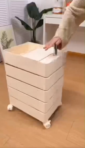 *SG Stock* ABS Portability 360 Rotating Drawer Organizer Cart Trolley Movable Coffee Table Bedside Table Sofa Side Table Cart Trolley Movable Tea Table Kitchen Rack Movable Drawer Snack Storage Rack Organizer Cart Trolley Makeup Rack Cosmetics Rack