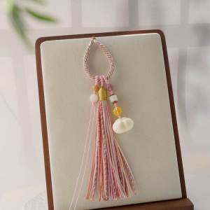 สร้อยคอหัวเข็มขัดแบบถือได้สไตล์ติบettel แฮนด์เมด เรียบเรียงเส้นใยผสม ตกแต่งด้วยลูกปัดทรงสับปะรด เครื่องประดับแฟชั่นใหม่