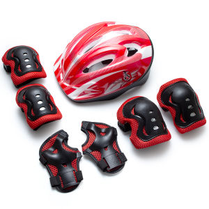 7Pcs/Set Kids Skateboard Helmet Pad SetToddler Cyling Protective Gear Knee & Elbow Pads Wrist Guards for Scooter Roller Skate