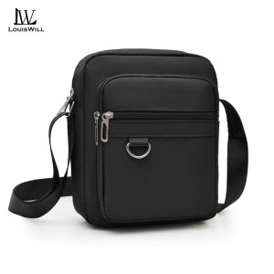 LouisWill กระเป๋าสะพายข้างผู้ชายกระเป๋าธุรกิจกระเป๋าเดินทางกระเป๋าโทรศัพท์กระเป๋าสะพายข้างแฟชั่นกระเป๋าสะพายไหล่ความจุขนาดใหญ่กระเป๋าลำลองน้ำหนักเบากระเป๋าถนนกีฬาสันทนาการ