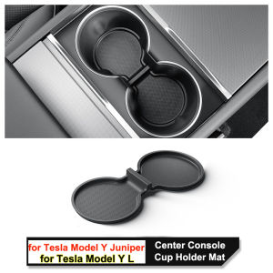 for Tesla Model Y L 2026 Front Door Groove Mat Storage Organizer Tray Juniper 2025 Cup Holder Protection Cushion Anti-slip Pad
