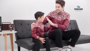 Baju Koko Premium Kemeja Batik Couple Ayah Anak Lengan Panjang Terbaru New Emran Series Fadsan