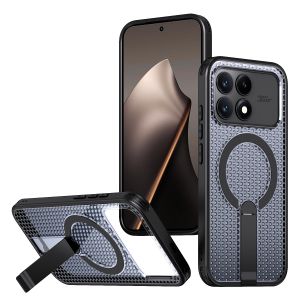 Magnetic Stand Heat Dissipation Armor Phone Case for Poco F8 F7 Ultra F8 F7 Pro Poco X7 Poco M8 Pro C85 C75 Protective Cover
