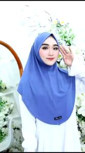 COD - Rubi Hijab Instan Dagu Malaysia Jersey | Jilbab Bergo Dagu Malaysia Jersey Premium Ratu Hijab