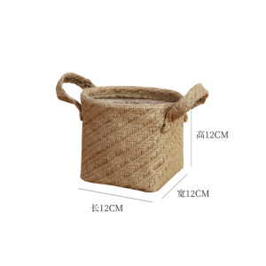 ถังเก็บของคลุมเสื้อผ้าแบบทอจากผ้าฝ้ายและลินิน ถังเก็บของสำหรับใส่ของใช้ในบ้านแบบเรียบง่าย สไตล์ญี่ปุ่นและเกาหลีใต้