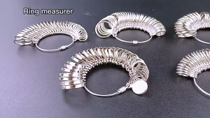 PHYHOO JP Ring size measurement tool set with a alloy rod and alloy ring for measuring ring size