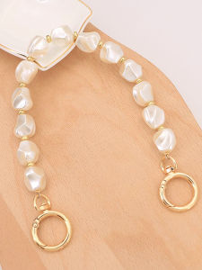 2023 Baroque Pearl Personality Chain Handbag Irregular Pearl Mobile Phone Case Chain Small Ins Unique Fashion Accessories