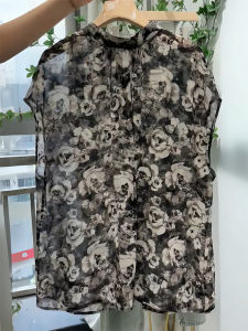 QINGNAER | Floral Dye Vintage Sunscreen Large Size Shirt