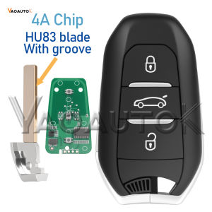 Smart Key Fob ID46/4A 433MHz for Peugeot 208 301 308 508 3008 5008 fit Citroen C3 C4 C4L C5 Picasso DS5 DS6 Car Remote VA2 HU83
