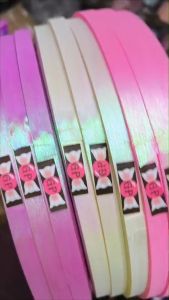 ริบบิ้นกากเพชร 300 หลา ตราลูกอม  ม้วนใหญ่ สุดคุ้ม ริบบิ้นพลาสติกห่อเหรียญโปรยทาน