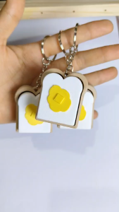 Butter Toast Clicker Fidget Toy 3D Printed Keychain