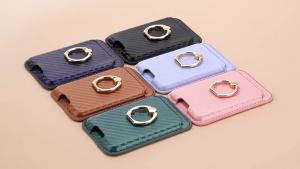 Phone Card Bag Suitable For Magsafe Wallet Carbon Fiber Mac Safe Ring Magnetic Card Holder For iPhone 17 16 15 Samsung S26 Ultra