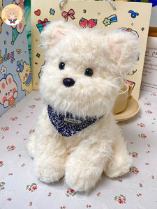 ของเล่นตุ๊กตาหมาผ้าขนแกะ West Highland Terrier ของขวัญวันเกิดสำหรับเด็กและแฟนสาว พิมพ์ปม ตุ๊กตาผ้าฝ้าย PP สำหรับวัยรุ่น