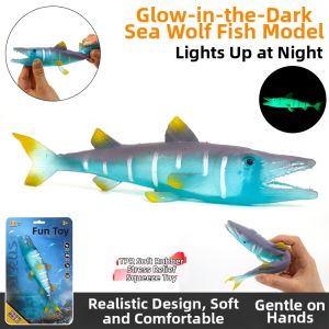 Glow-in-the-Dark Squishy Sea Wolf Fish Toy