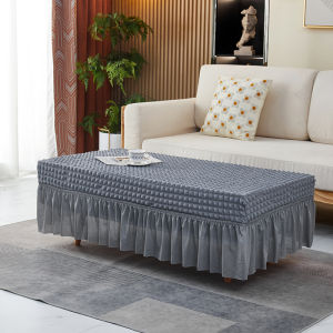 MiuMiu Livling Room Table Cloth With Skrit Waterproof Fashion Elastic Seersucker Tablecloth Cover