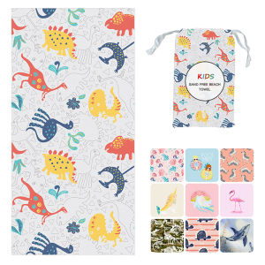 Quick Dry Absorbent Portable Swimming Equipment Beach Towels for Boys And Girls Childrens Sand Bath Towel Sports Fitness Fans Supplies