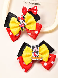 Disney Ribbon Bow Cartoon Series 2-piece Hair accessories Travel Fashion Birthday Party back-to-school wedding hair accessories