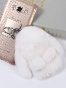 Mini Handmade Real Rabbit Fur Pendants Car Keychains School Bag Toys Leather Accessories Deaded Otter Rabbit Fur Ornament