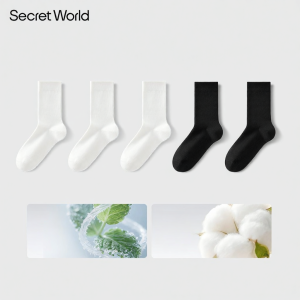 Secret World | Vớ Bông Cao Đến Đùi Chống Mồ Hôi Khử Mùi Làm Mát Menthol