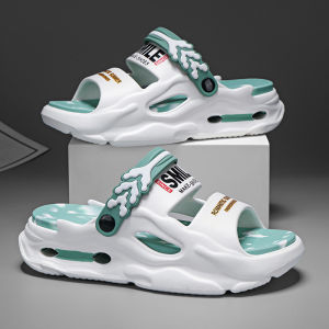 Fashionable Mens Slippers Summer Outdoor Wear Anti-Slip Sports Thick Bottom Beach Sandals Slip-On Casual Shoes Breathable